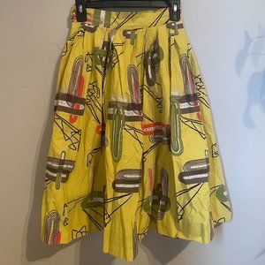 Vintage 1960s A-Line Midi Skirt Small